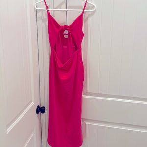Revolve Hot Pink Fitted Dress